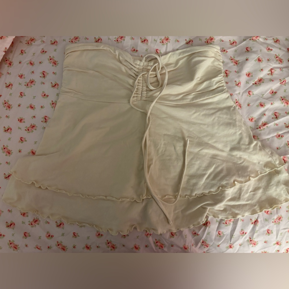 Cream Ruffle Skirt